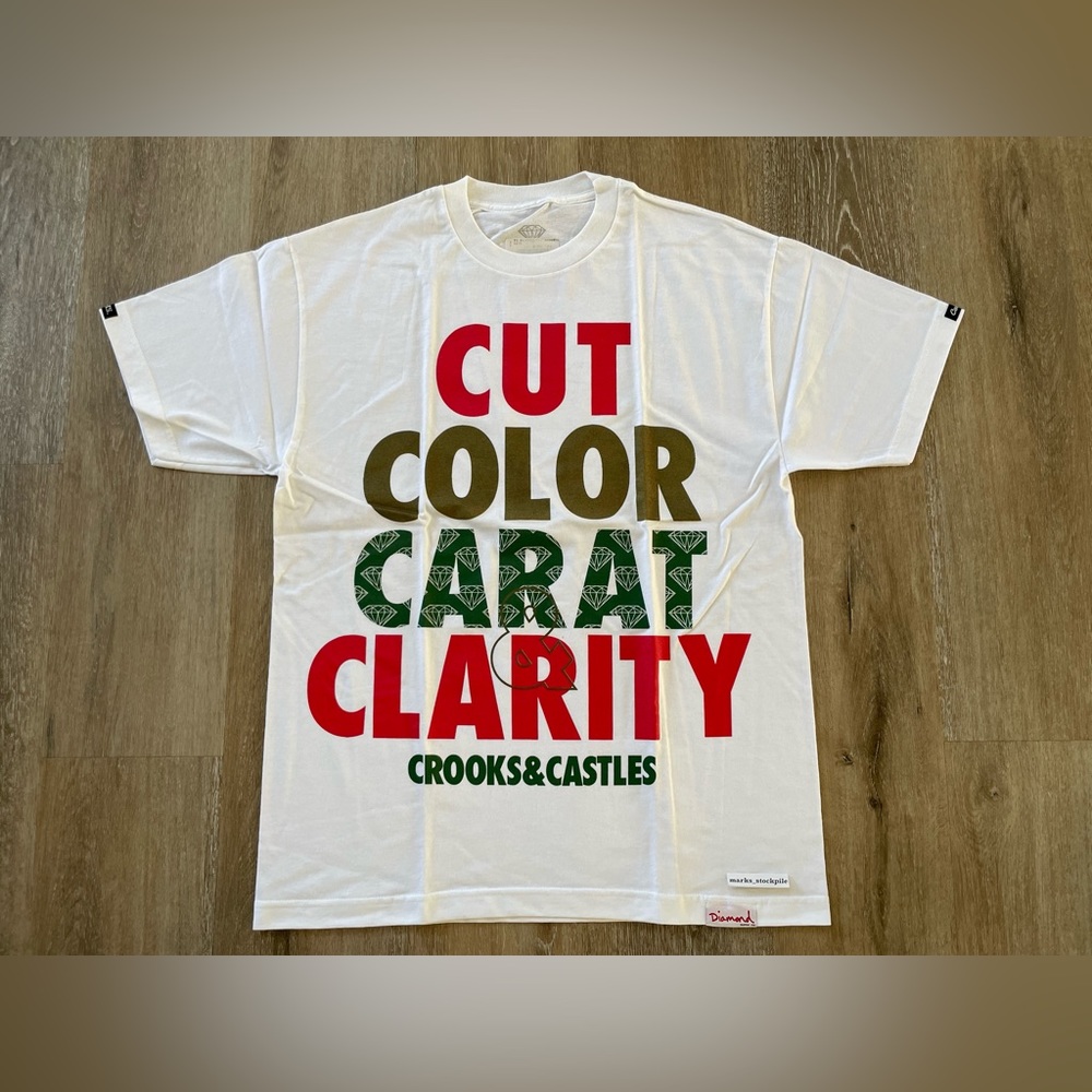 2007 Diamond Supply Co Crooks & Castles Cut Color Carat Clarity Gucci White Sz L